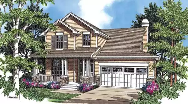 image of 2 story country house plan 2500