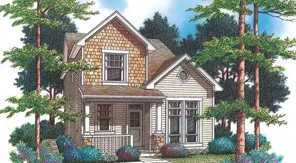 image of small country house plan 2508