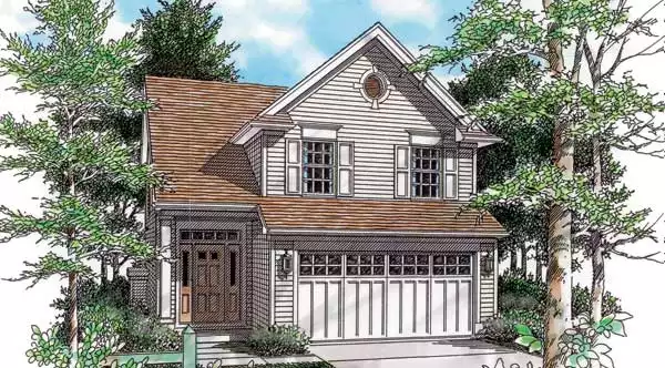 image of 2 story craftsman house plan 2521