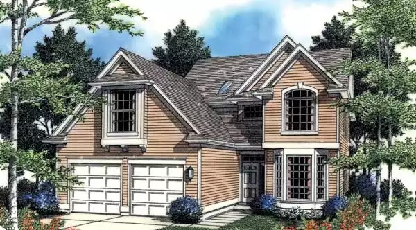 image of 2 story traditional house plan 2580