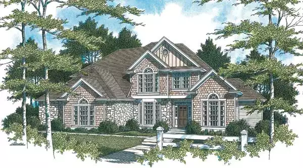 image of 2 story country house plan 2583