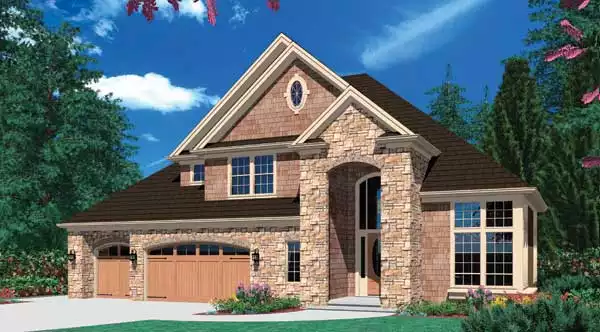 image of 2 story traditional house plan 4331