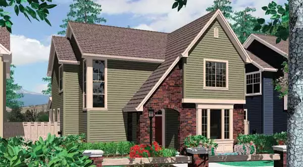 image of 2 story cottage house plan 4603