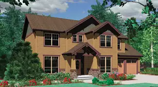 image of 2 story cottage house plan 4335