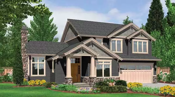 image of 2 story traditional house plan 5542