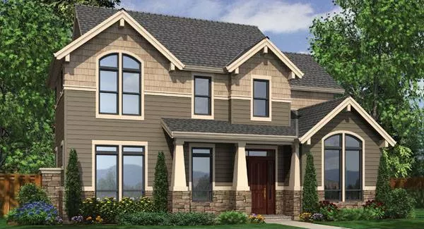 image of 2 story traditional house plan 8300