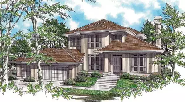 image of 2 story contemporary house plan 2601