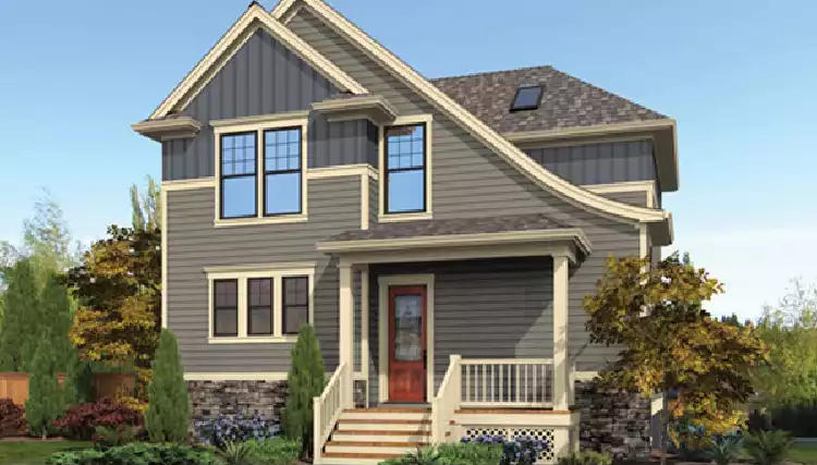 image of 2 story traditional house plan 4188