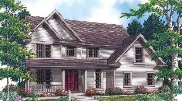 image of 2 story country house plan 2633