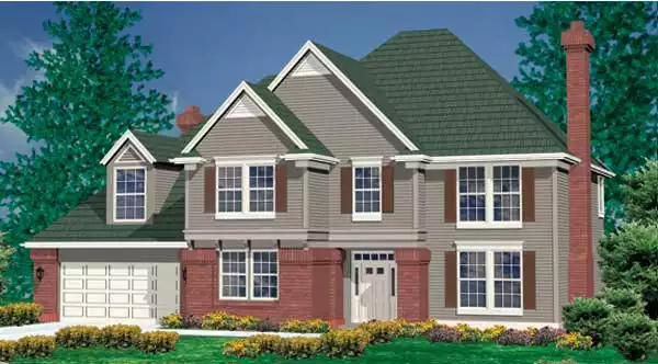 image of 2 story colonial house plan 2670