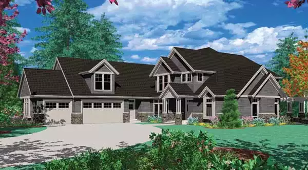 image of 2 story traditional house plan 2712