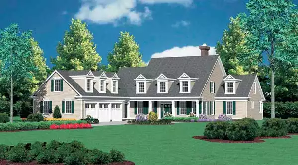 image of 2 story colonial house plan 2725