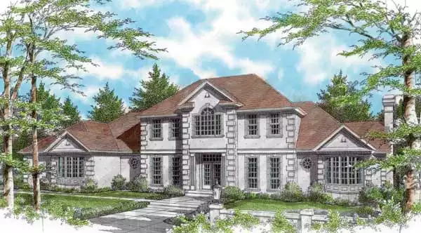 image of 2 story colonial house plan 2739