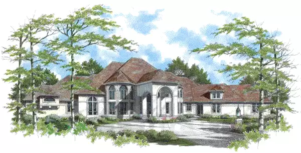 image of large mediterranean house plan 2740