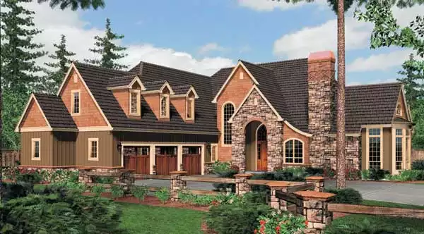 image of 2 story traditional house plan 5250