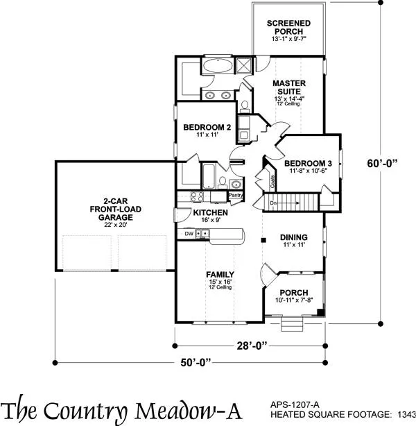 Country Meadow-A 6233 - 3 Bedrooms and 2 Baths | The House Designers - 6233