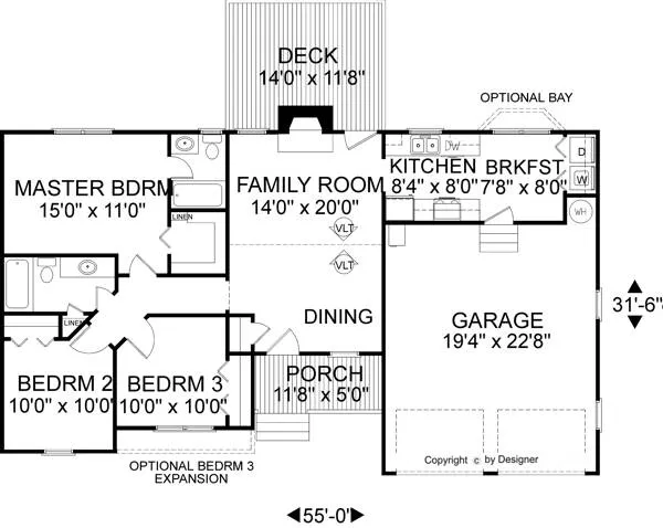 Hidden Orchard 6273 - 3 Bedrooms and 2 Baths | The House Designers - 6273