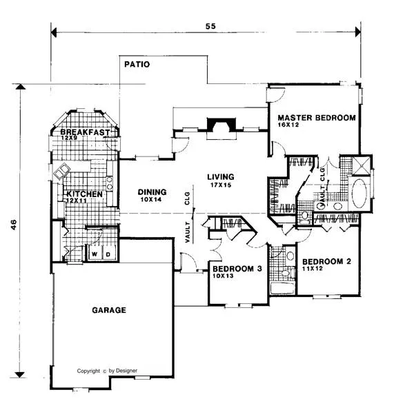 The Ventura 7589 - 3 Bedrooms and 2 Baths | The House Designers - 7589