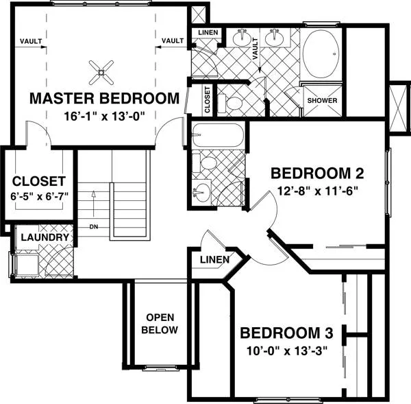 The Montrose 7597 - 3 Bedrooms and 2.5 Baths | The House Designers - 7597