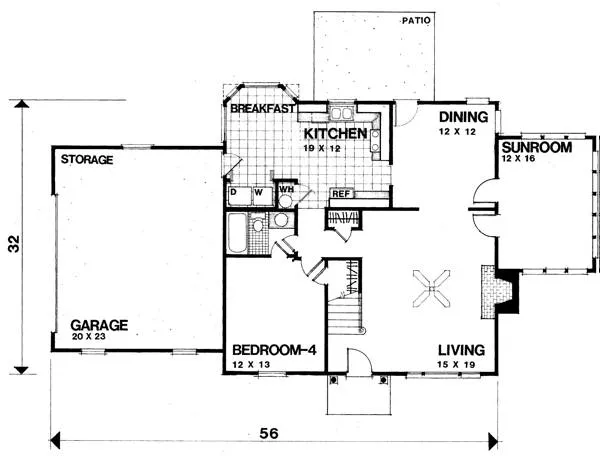 The Whitlock 7605 - 4 Bedrooms and 3 Baths | The House Designers - 7605