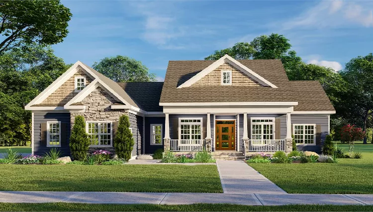 image of 2 story country house plan 9107