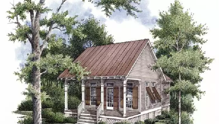 image of small traditional house plan 7104