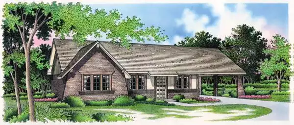 image of single story traditional house plan 4735