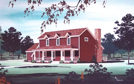 image of 2 story country house plan 8325