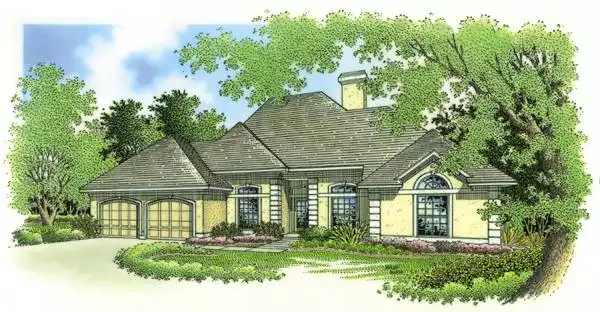 image of single story traditional house plan 3577