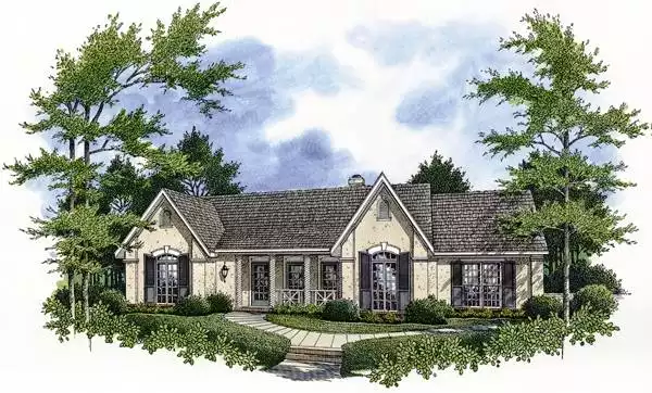 image of single story traditional house plan 5368