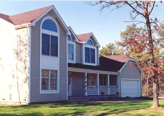 image of 2 story farmhouse plans with porch plan 5645