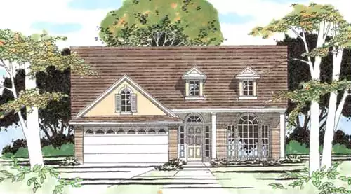 image of single story traditional house plan 5382