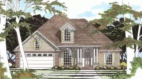 image of single story traditional house plan 2891