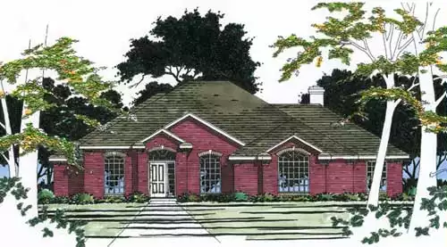 image of side entry garage house plan 2917