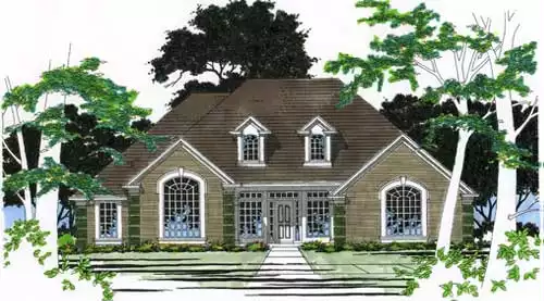 image of single story traditional house plan 2920