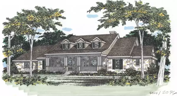 image of traditional house plan 5420