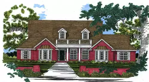 image of single story traditional house plan 2925