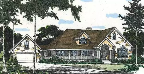 image of traditional house plan 5421