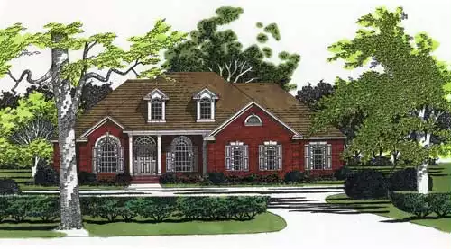 image of single story traditional house plan 5429