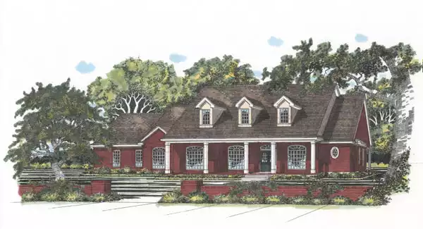 image of single story country house plan 2950