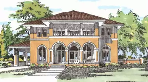 image of large mediterranean house plan 2959