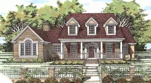 image of 2 story country house plan 5442