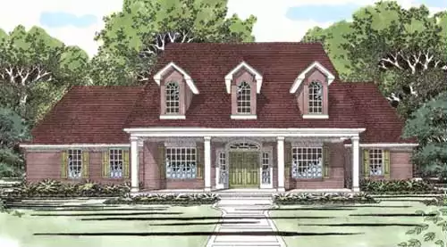 image of traditional house plan 5445