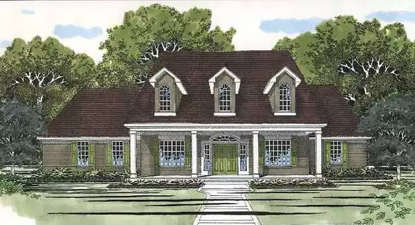 image of 2 story traditional house plan 5454