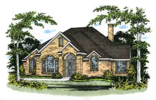 image of large french country house plan 5455