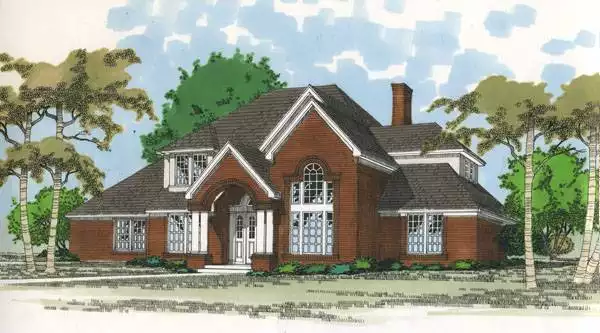 image of 2 story european house plan 4627