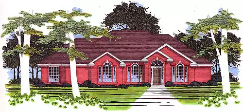 image of single story traditional house plan 5428