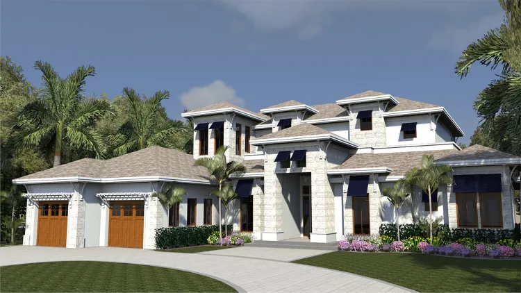 image of 2 story beach house plan 7531