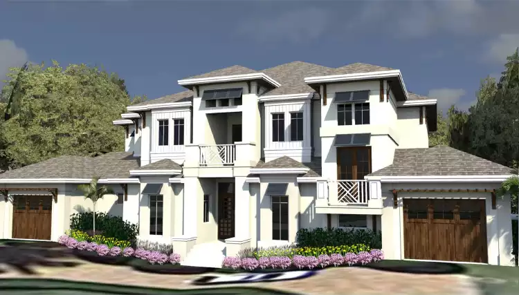 image of large mediterranean house plan 9434