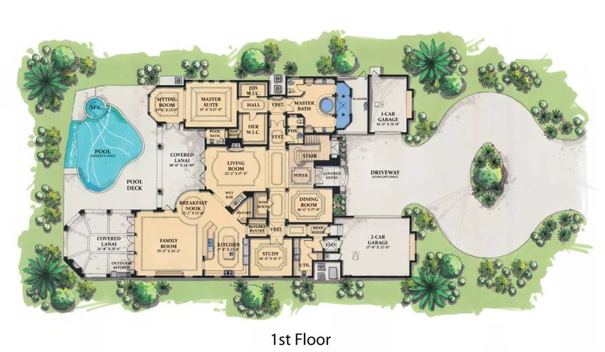 Luxury Two story House Plan 1933